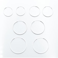 Cercei tip creola rotunda 1.5mm Argint