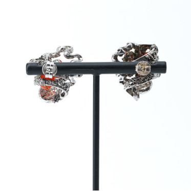 Cercei spuma marii carneol Argint