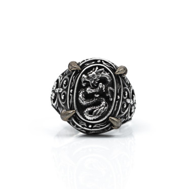 Inel gheare dragon Argint