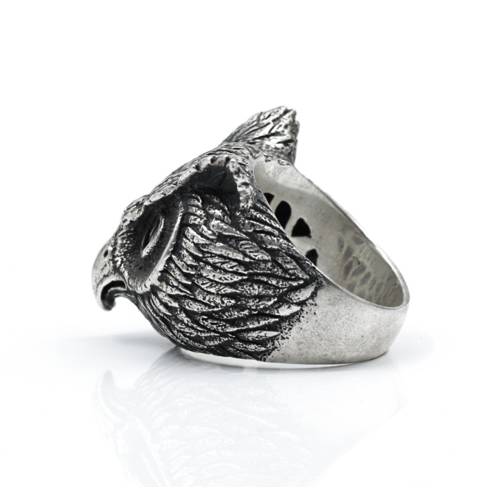 Inel masiv cap de bufnita Argint