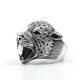 Inel masiv cap de leopard Argint