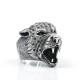 Inel masiv cap de leopard Argint
