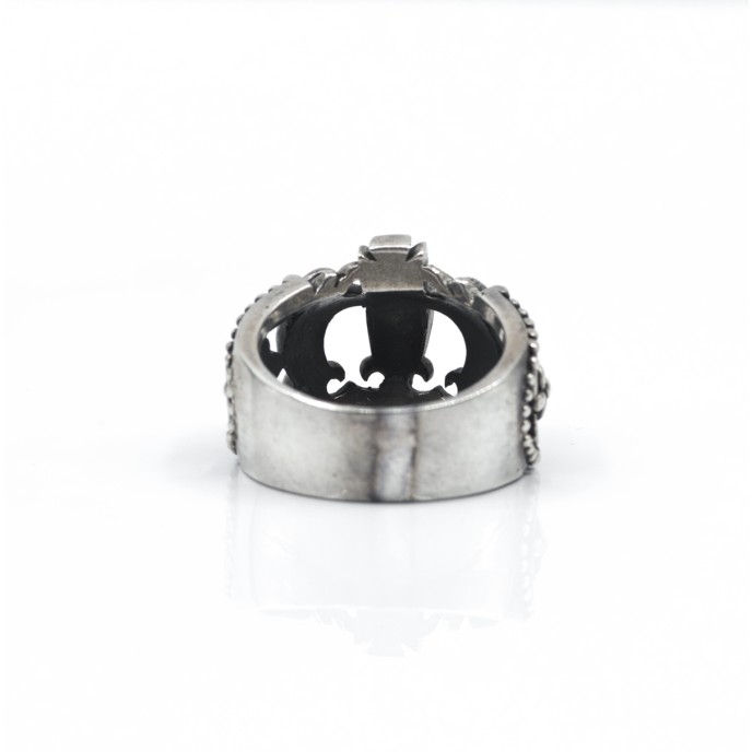 Inel coroana c.z.rosu xl Argint