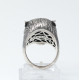 Inel masiv cap de pantera Argint