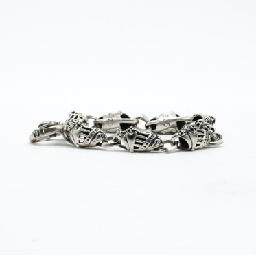 Bratara flexibila coif medieval Argint