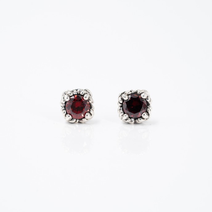 Cercei pe lob fleur de lys cz Argint