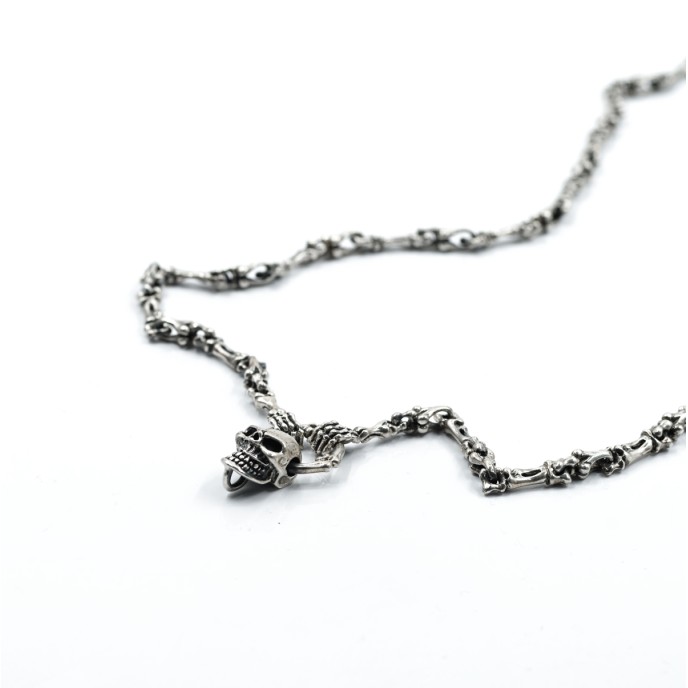 Colier oase cap de mort Argint