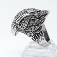 Inel cap de vultur xxl Argint