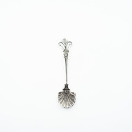 Lingurita decorativa model scoica-crin Argint