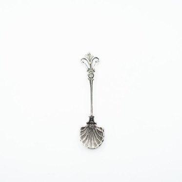 Lingurita decorativa model scoica-crin Argint