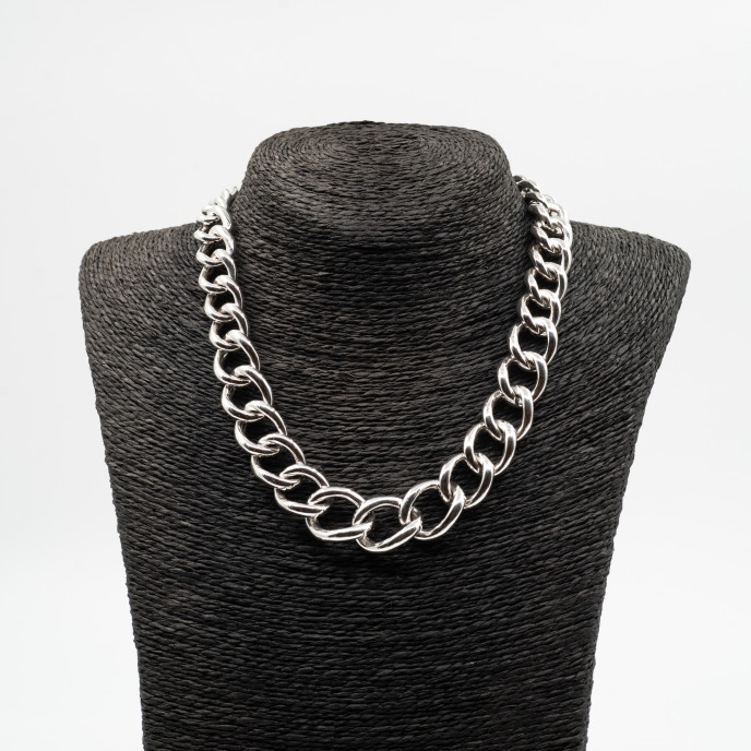 Colier model cuban zale descrescatoare Argint