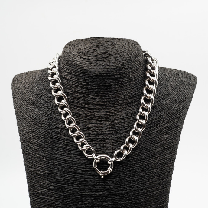 Colier model cuban zale descrescatoare Argint