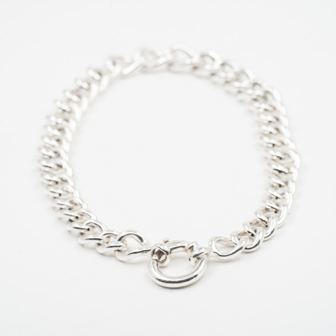 Colier model cuban zale descrescatoare Argint