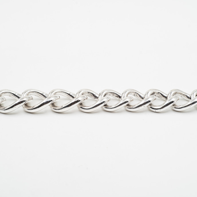 Colier model cuban zale descrescatoare Argint