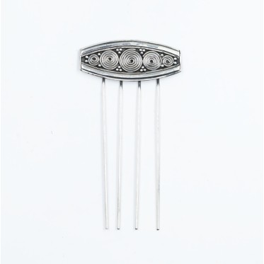 Pieptan model 5 spirale Argint