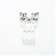 Pieptan model fluture filigranat alb Argint