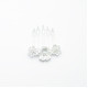 Pieptan trio floral Argint