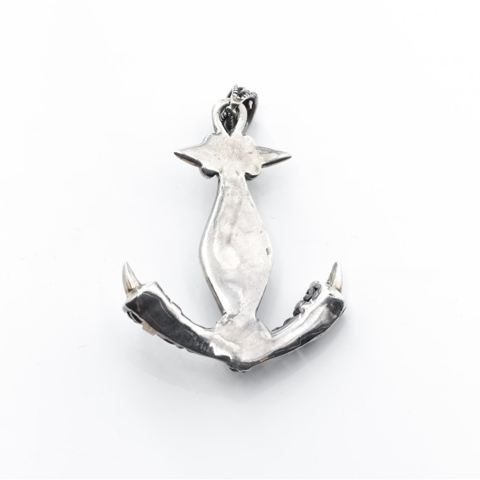 Pandantiv ancora black star Argint