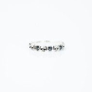 Inel slim cranii cruce Argint