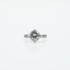 Inel tip solitaire cz rotund transparent Argint