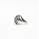 Inel bombat cruce model floral Argint