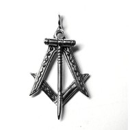 Pandantiv echer si compas Argint