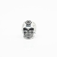 Inel craniu Steaua lui David Argint