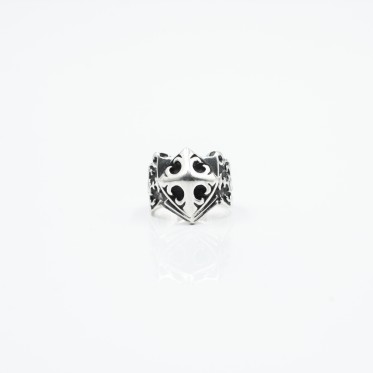 Inel cruce tip blazon Argint