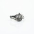 Inel slim coronita cubic zirconia Argint