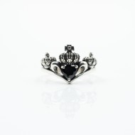 Inel trei coronite cubic zirconia Argint