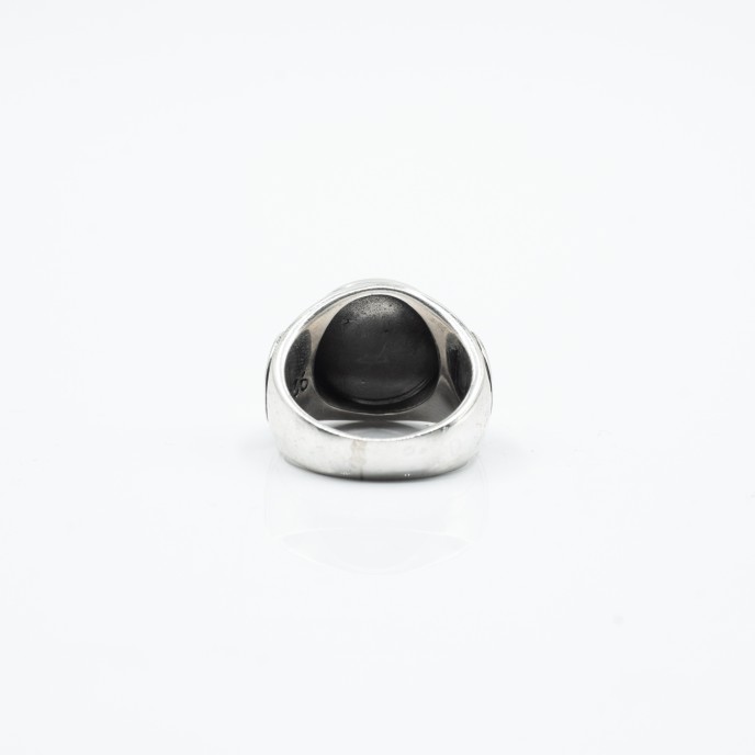 Inel masonic echer si compas Argint