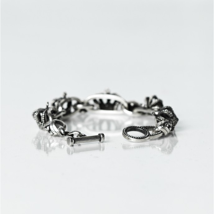 Bratara gotica coroane medii Argint