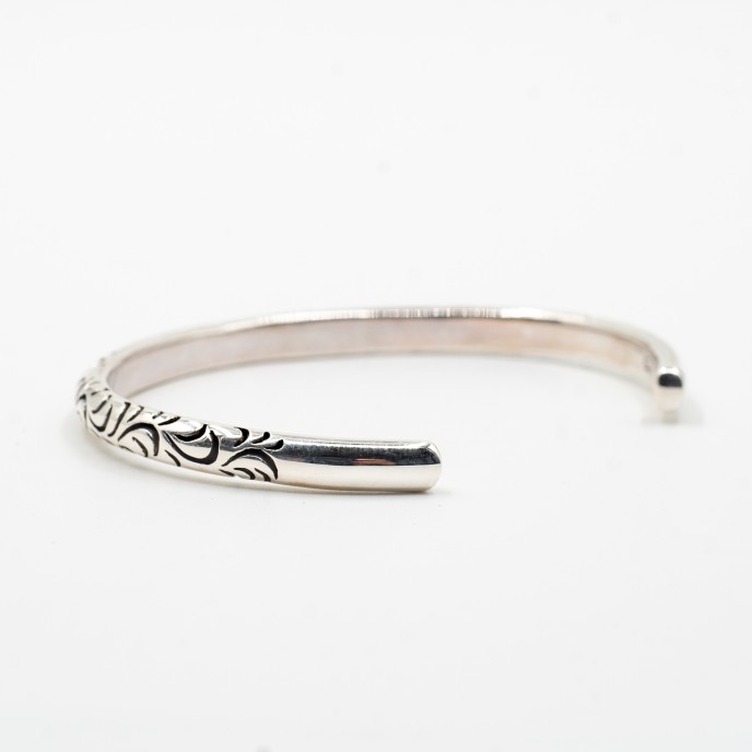 Bratara fixa soare broderie Argint