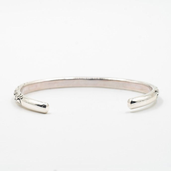 Bratara fixa soare broderie Argint