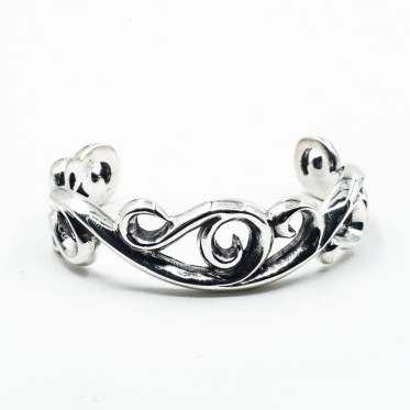 Bratara fixa bucle gotice Argint