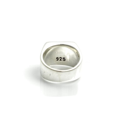 Inel patrat as de trefla Argint