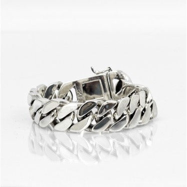 Bratara impletita tip panzer ml Argint