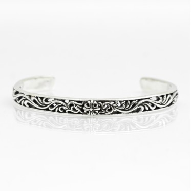 Bratara fixa gotica cruce Argint