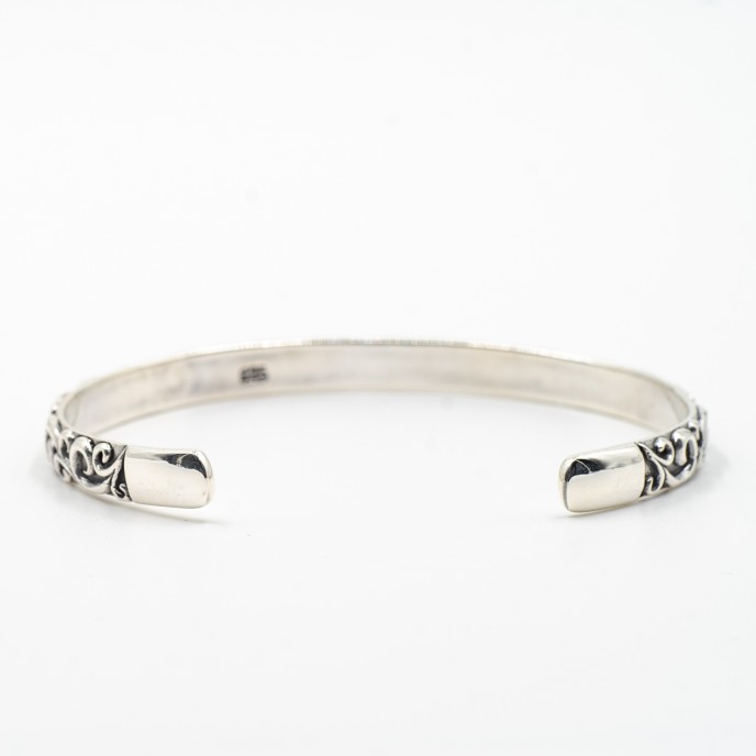 Bratara fixa cruce broderie Argint