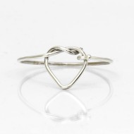 Bratara fixa slim inima Argint