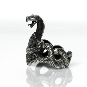 Bratara cobra Fleur de Lys Argint