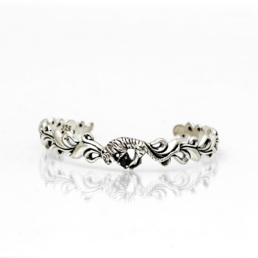 Bratara fixa pantera zirconiu Argint