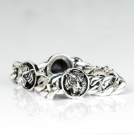 Bratara zale cuban tigrii Argint