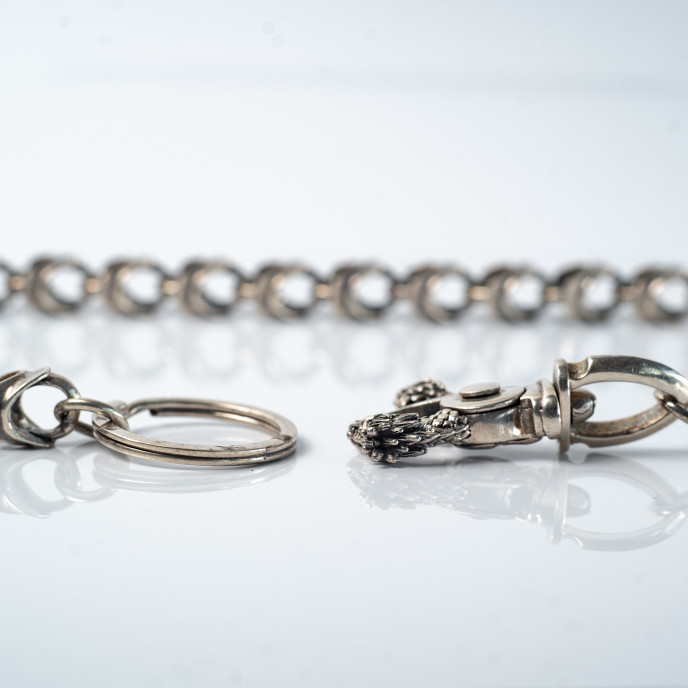 Lant chei zale curbate Argint