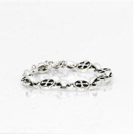 Bratara flexibila cruci malteze Argint