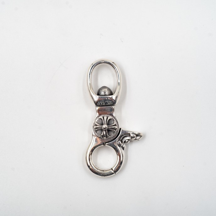 Carabina simpla cruce gotica Argint