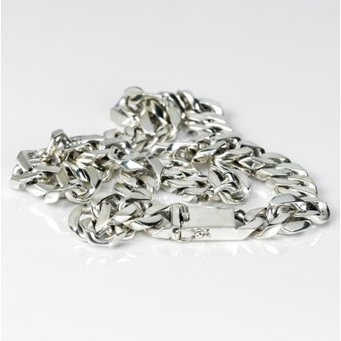 Colier impletit tip panzer 15 Argint