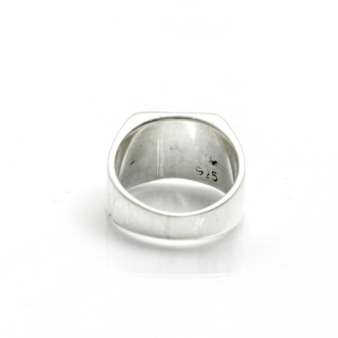 Inel as de pica patrat Argint