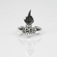 Inel inima inflacarata s Argint