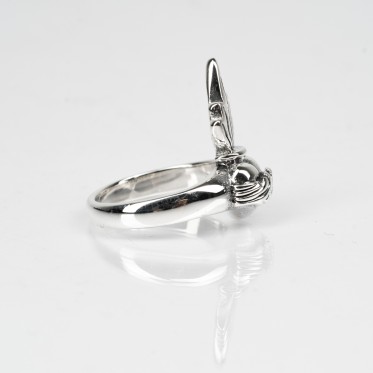 Inel inima inflacarata s Argint